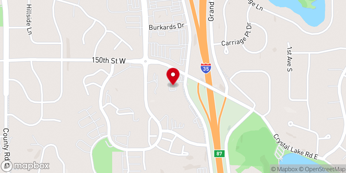 Map showing location of Crystal Lake Baptist Church