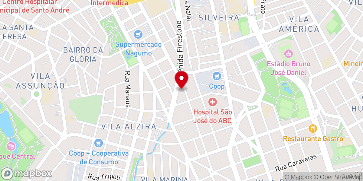 Map showing location of Igreja Batista Ágape