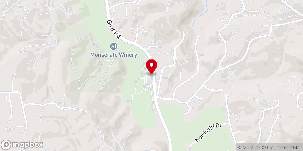 Map showing location of Monserate Winery