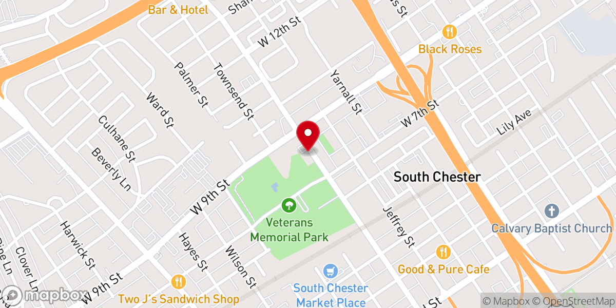 Map showing location of St. Paul Original Primitive Baptist Church