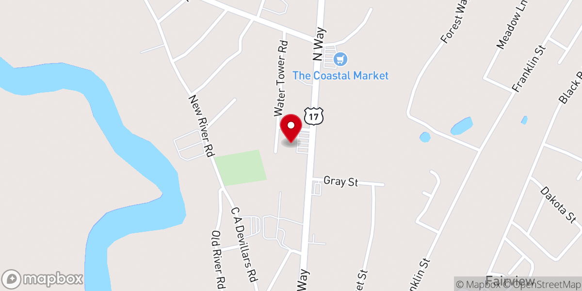 Map showing location of Cornerstone Church
