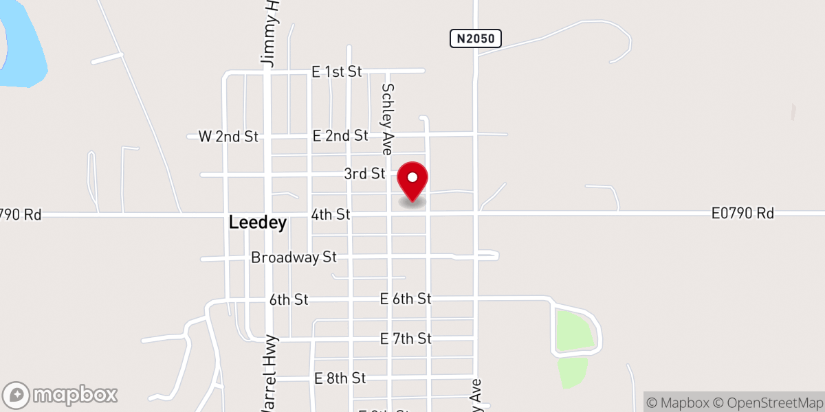 Map showing location of First Baptist Church - Food Distribution Center