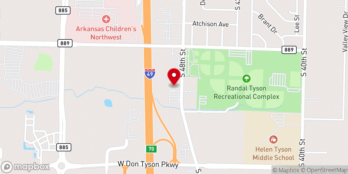 Map showing location of Phillips Chapel Free Will Baptist