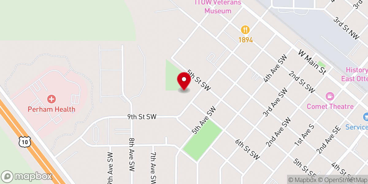 Map showing location of St Paul's Lutheran Church