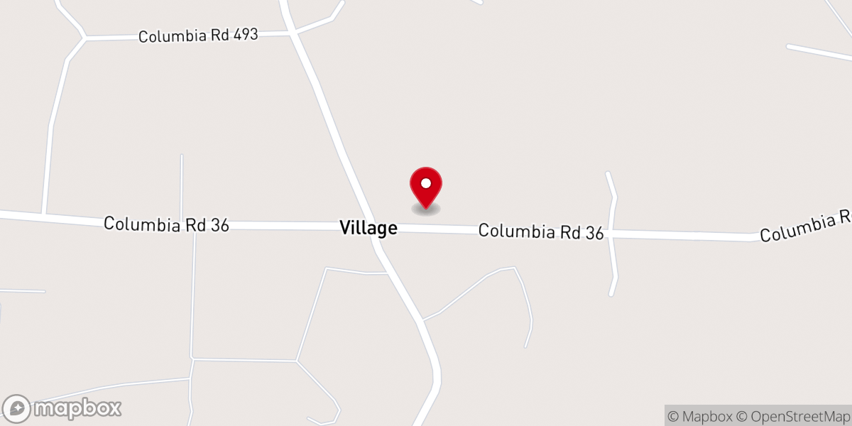 Map showing location of Village Baptist Church