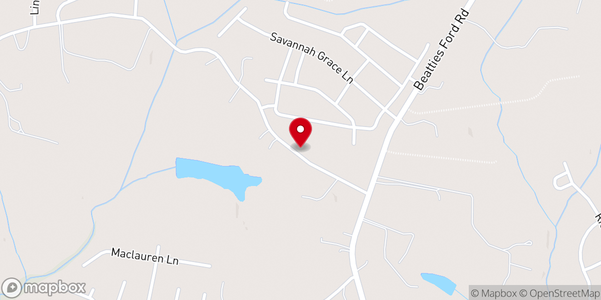 Map showing location of Centerpointe Baptist Church