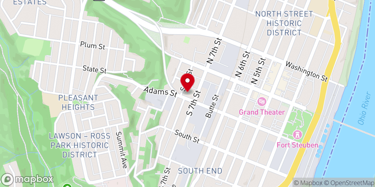 Map showing location of Second Baptist Church
