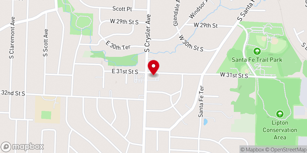 Map showing location of The Church at Three Trails