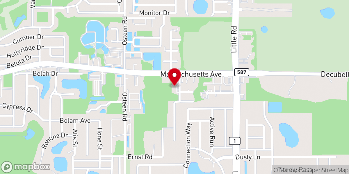 Map showing location of Oasis Christian Fellowship Church