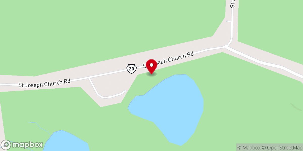 Map showing location of Saint Joseph Church