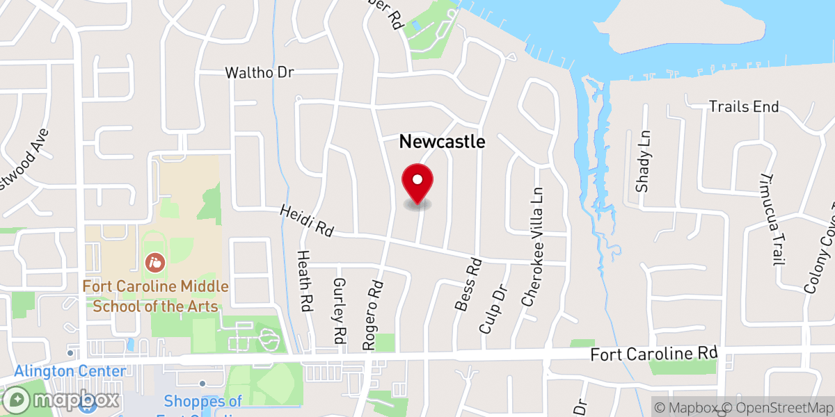 Map showing location of Jacksonville Kachin Baptist Church Inc
