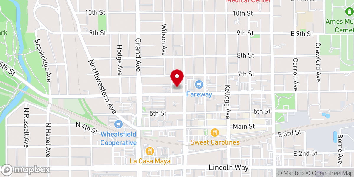 Map showing location of Food at First