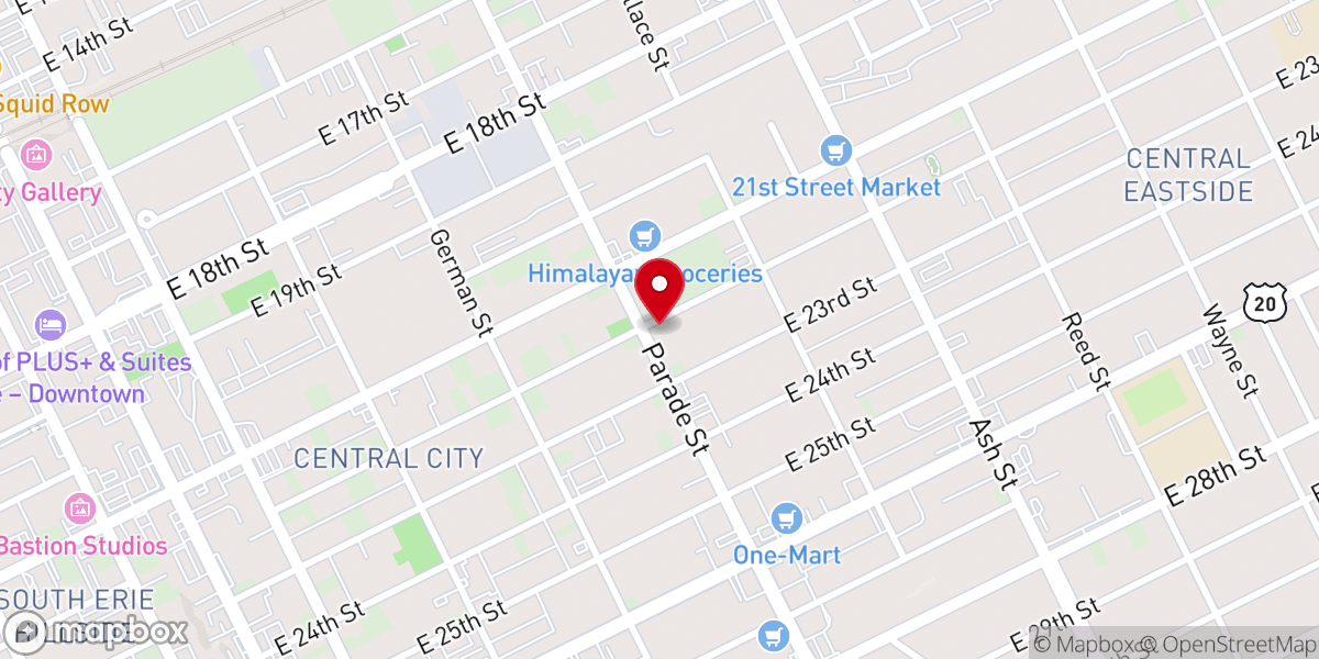 Map showing location of New Ebenezer Missionary Baptist Church
