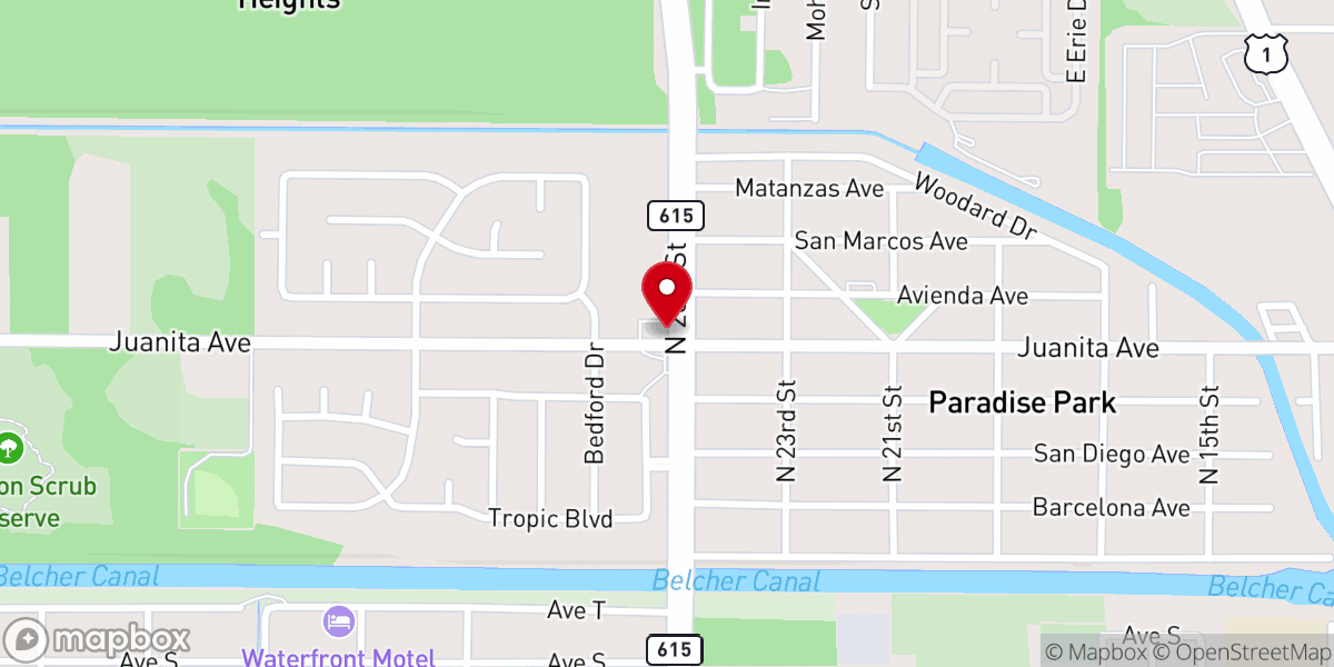 Map showing location of Iglesia Monte de Israel