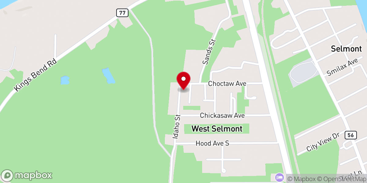 Map showing location of Idaho Street Church of Christ
