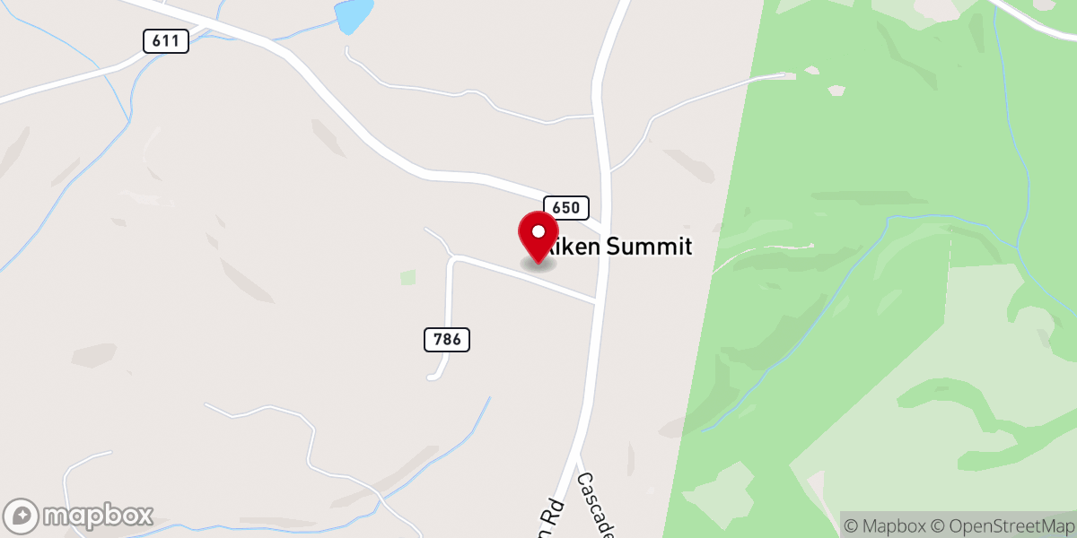 Map showing location of Lone Oak Baptist Church