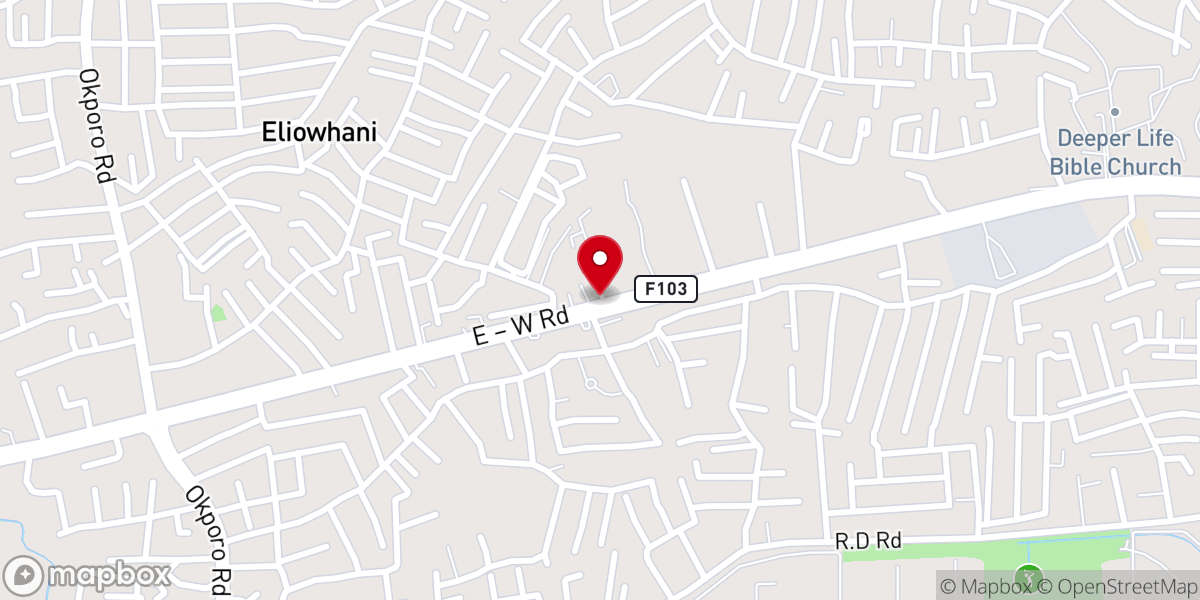 Map showing location of RCCG ALABASTER PARISH RIVERS 12 HQ