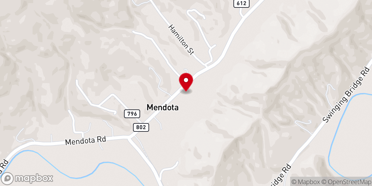 Map showing location of Mendota Community Center