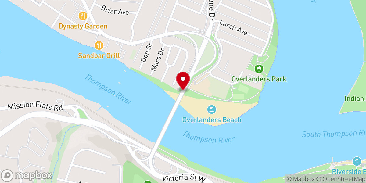 Map showing location of Overlanders Bridge