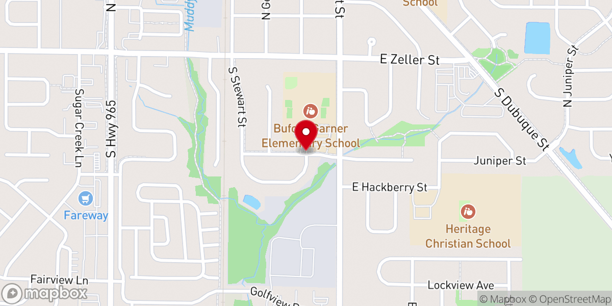 Map showing location of Fairview Congregation Christian