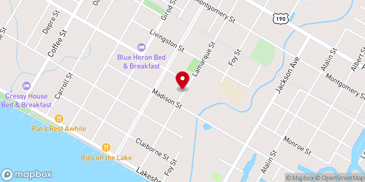 Map showing location of Dew Drop Jazz & Social Hall