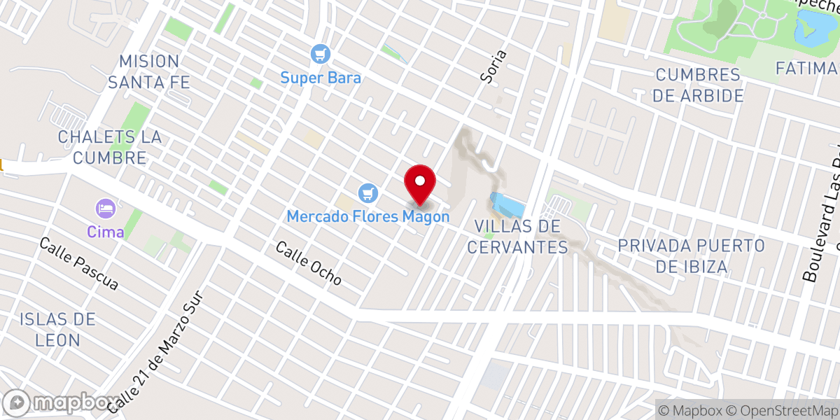 Map showing location of Iglesia Evangélica Cristiana Espiritual