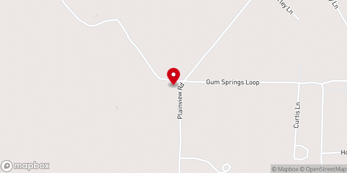 Map showing location of Plainview Baptist Church