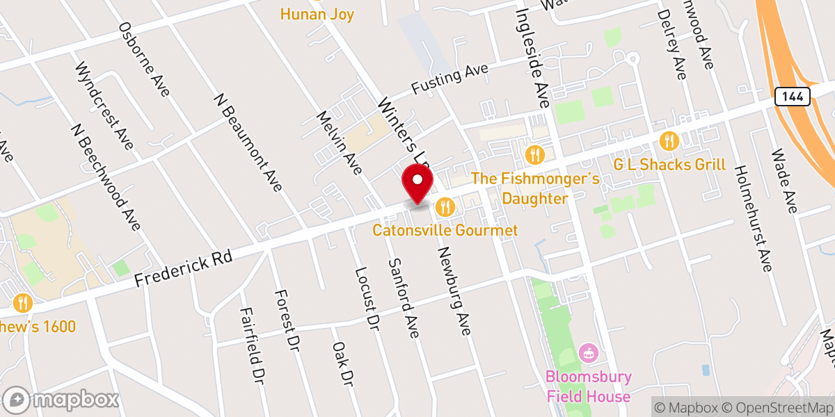 Map showing location of Salem Evangelical Lutheran Church