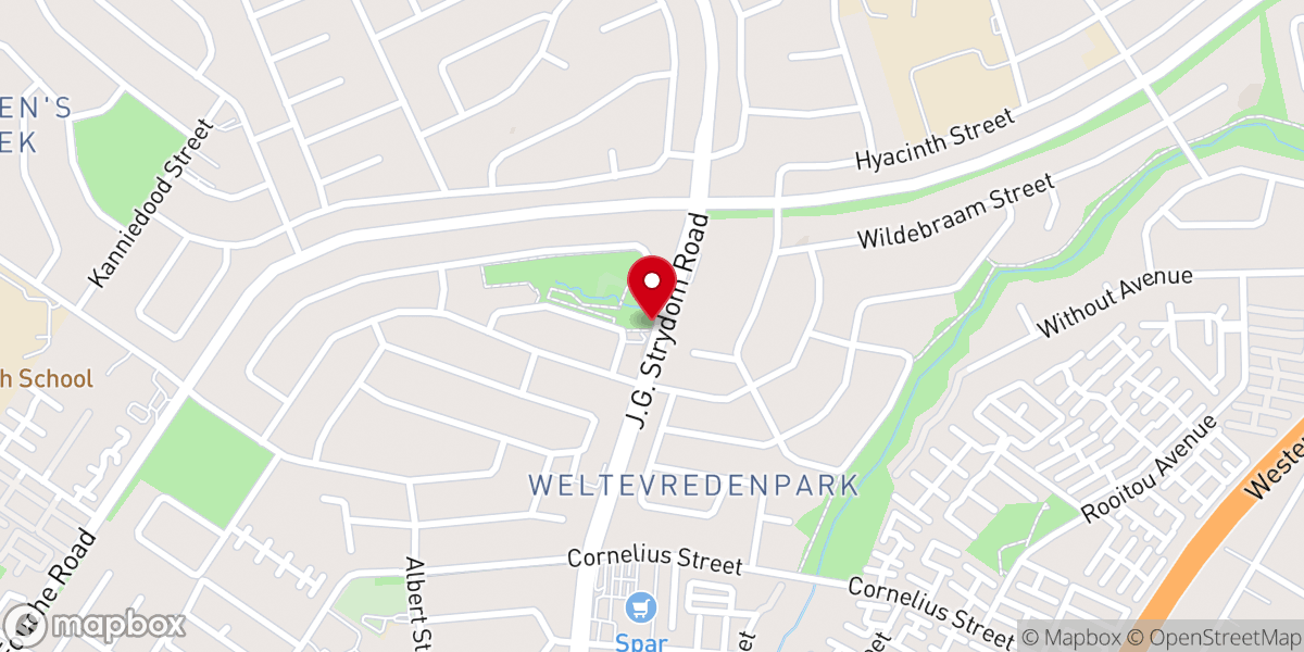 Map showing location of Weltevreden Methodist Church