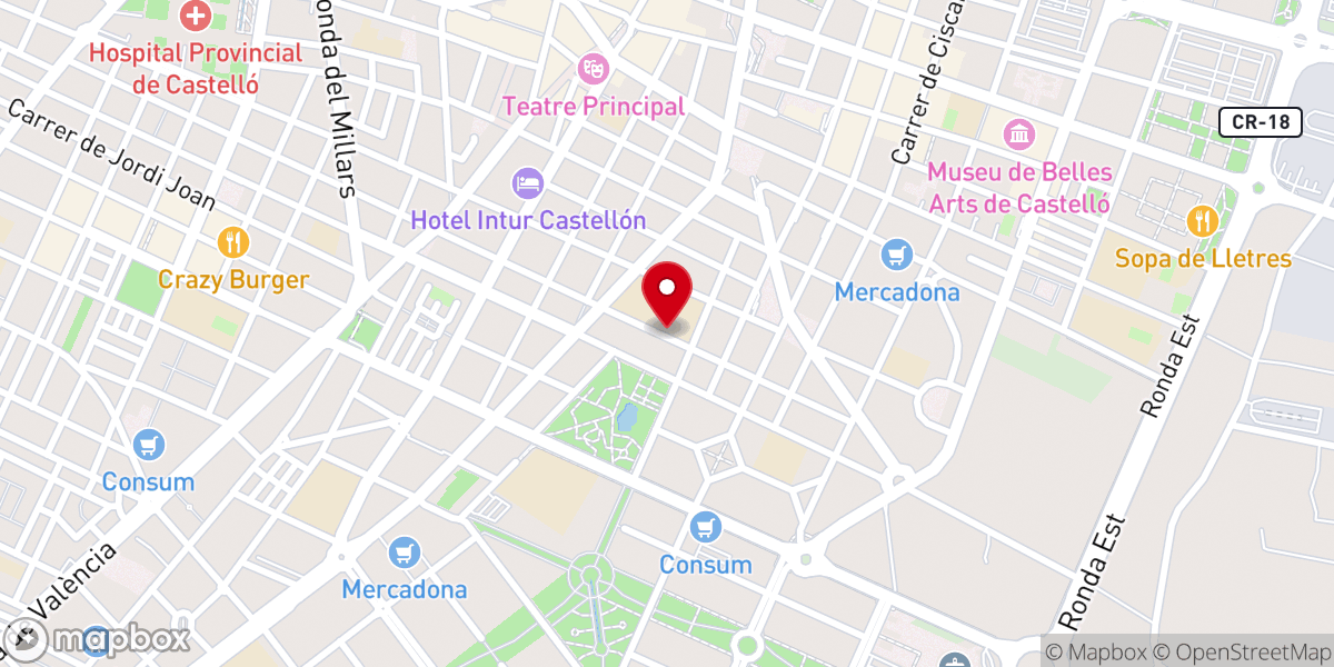 Map showing location of Parroquia Santa Joaquina de Vedruna