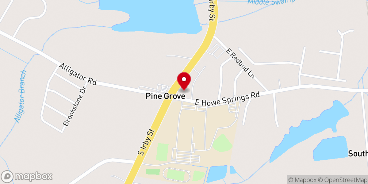 Map showing location of Wesley United Methodist Church