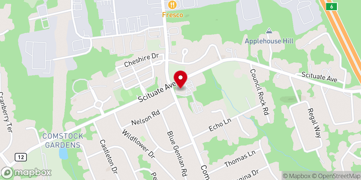 Map showing location of Hope Church