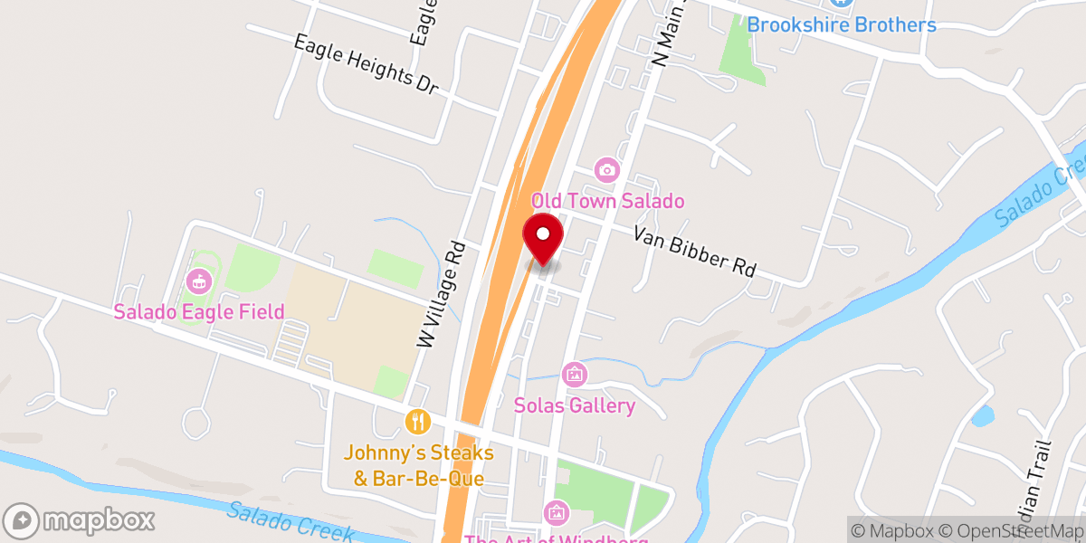Map showing location of Salado Police Department
