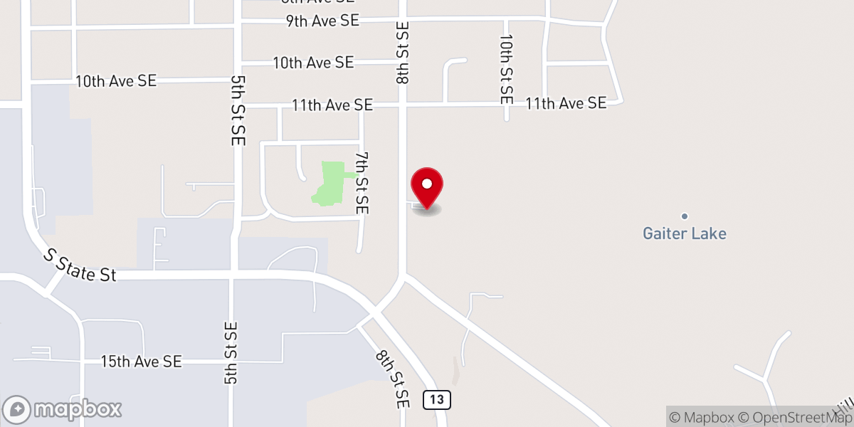 Map showing location of Grace Baptist Church