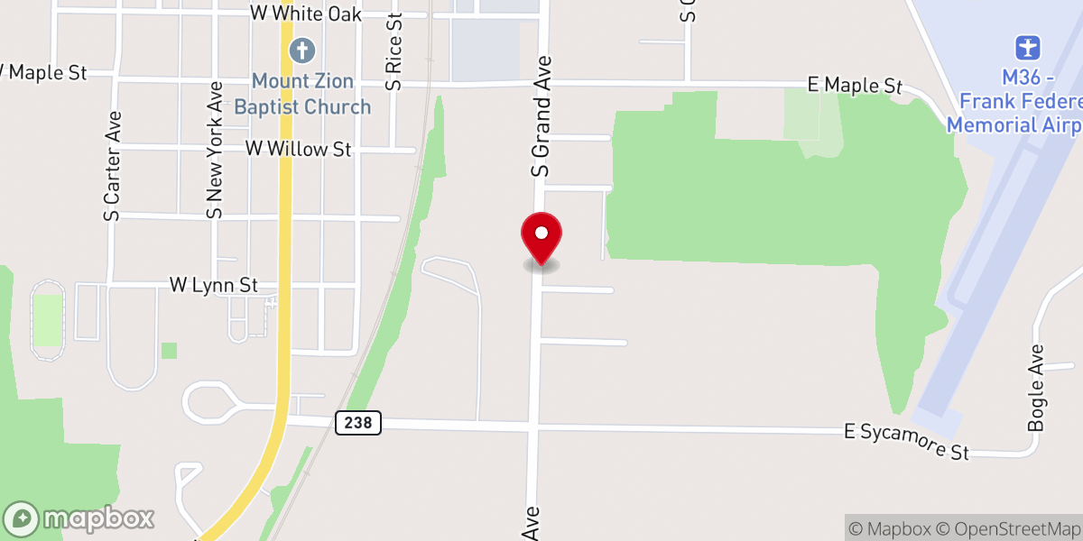 Map showing location of St Paul Full Gospel Church
