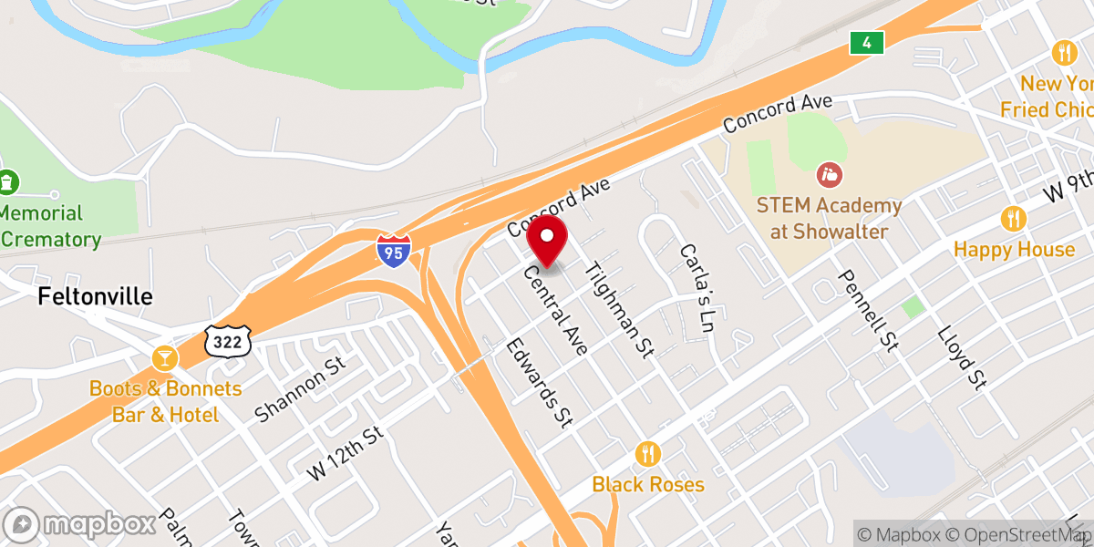 Map showing location of Grace Community United Methodist Church
