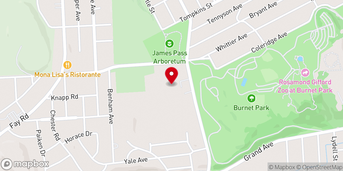 Map showing location of Syracuse International Christian Church