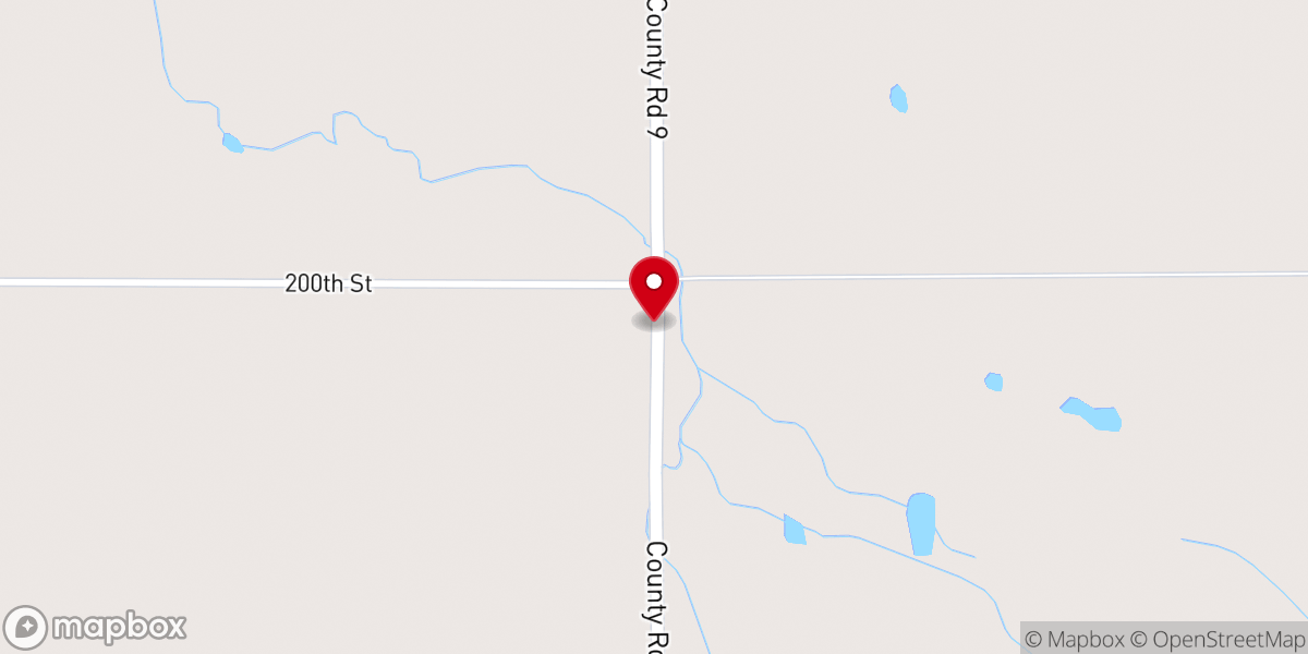 Map showing location of Pine Grove Lutheran Church
