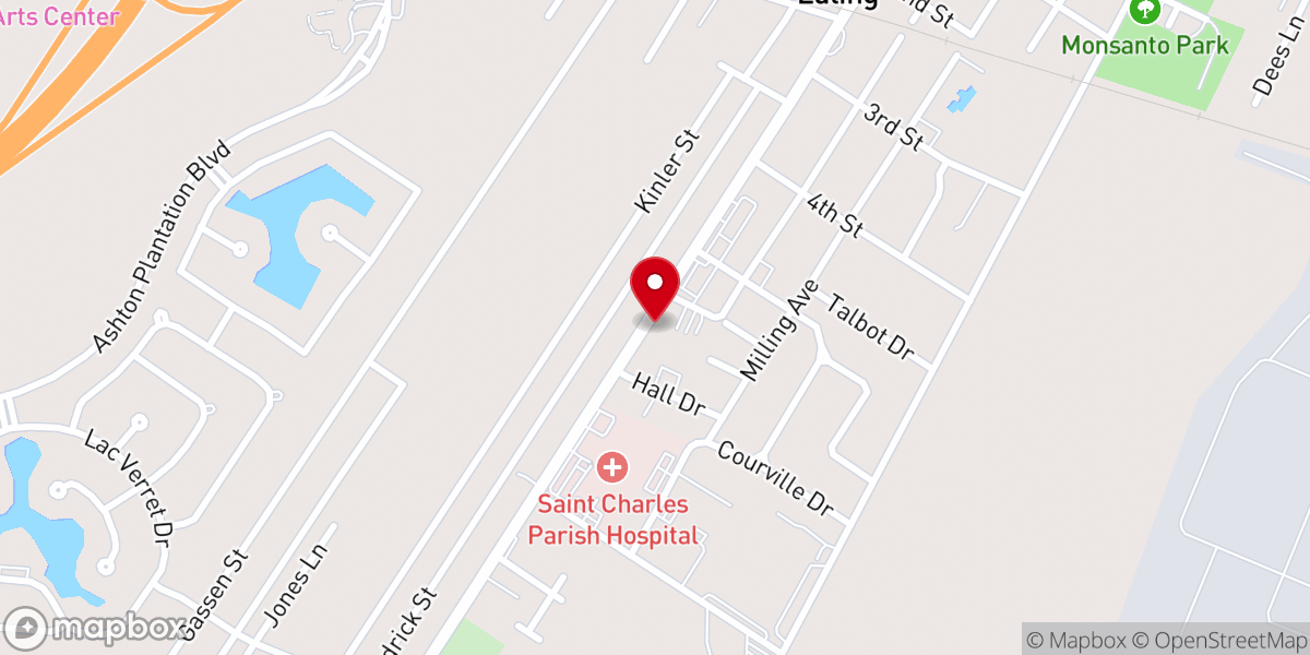 Map showing location of First Baptist Weekday School