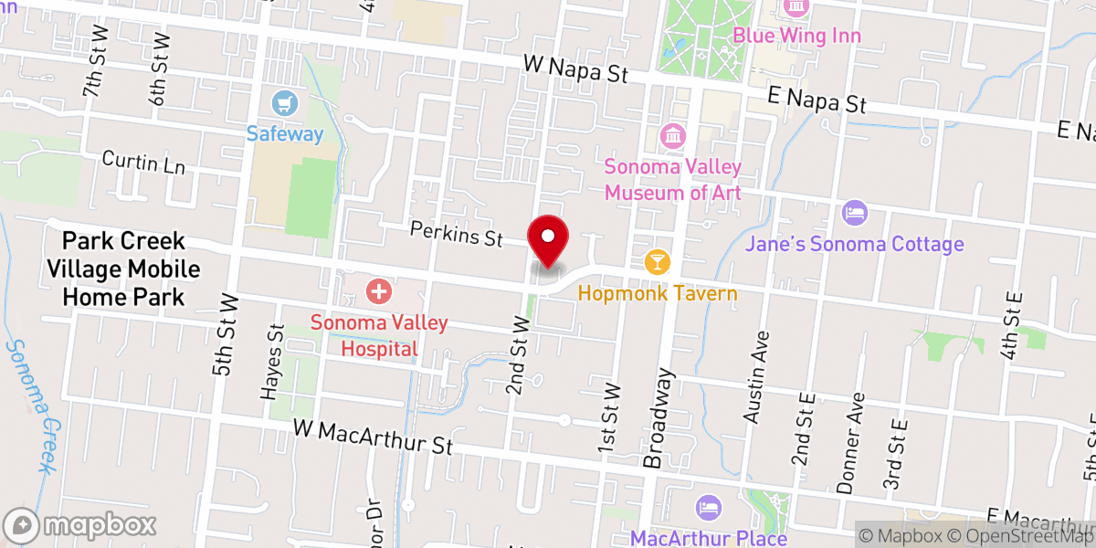 Map showing location of Shiloh Church Sonoma Campus