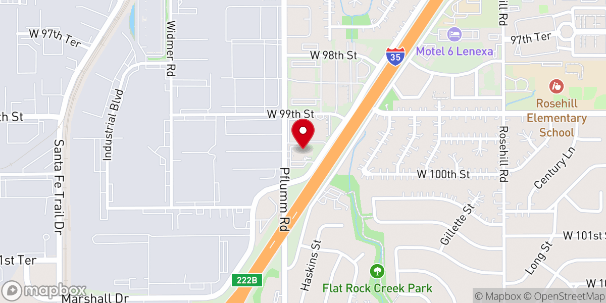 Map showing location of Unity Church of Overland Park