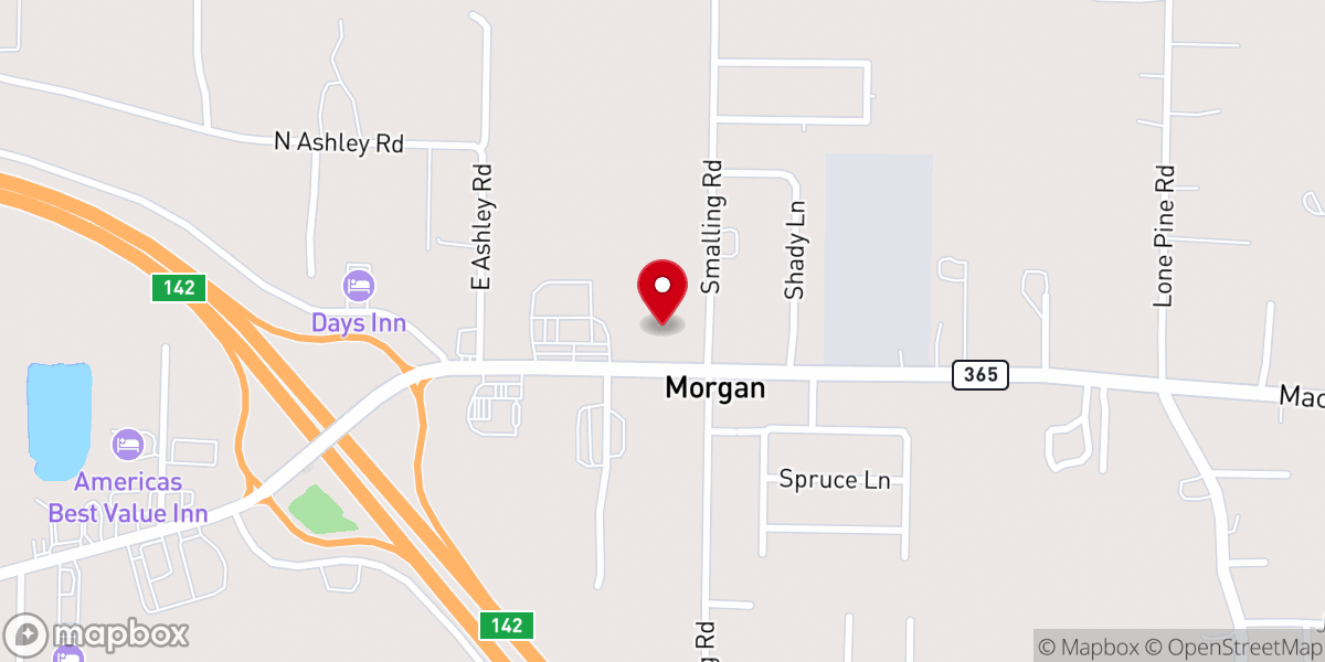 Map showing location of Freedom Baptist Church