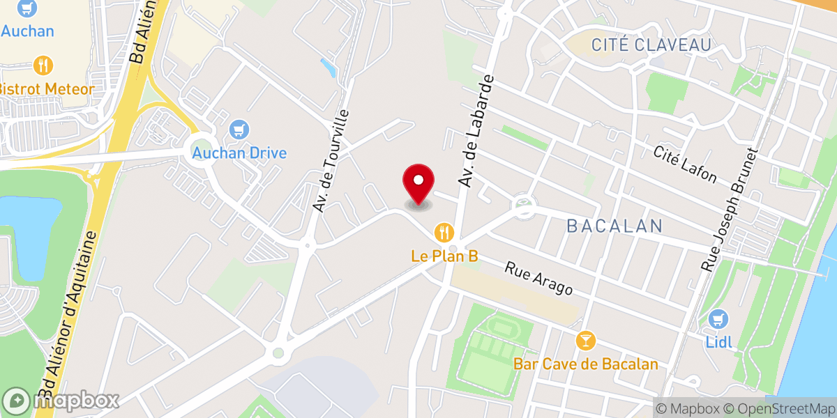 Map showing location of Centre Chretien de Réveil Bordeaux
