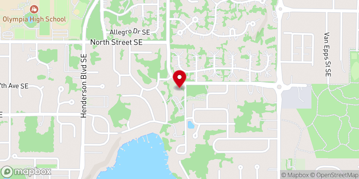 Map showing location of Olympia Christian Reformed Church