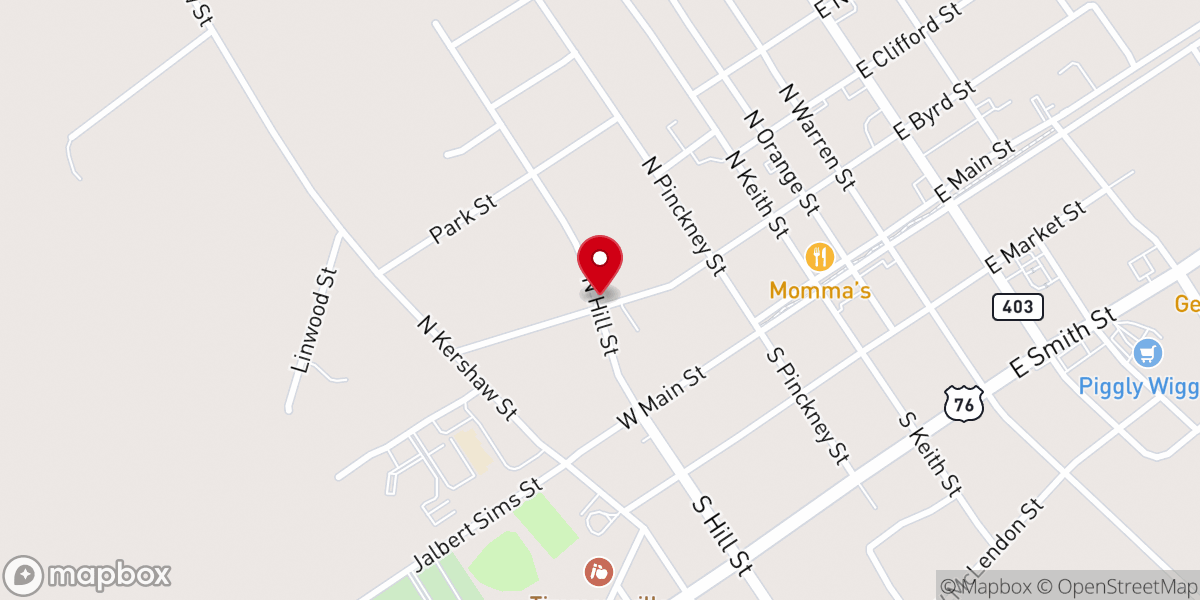 Map showing location of Williams Chapel