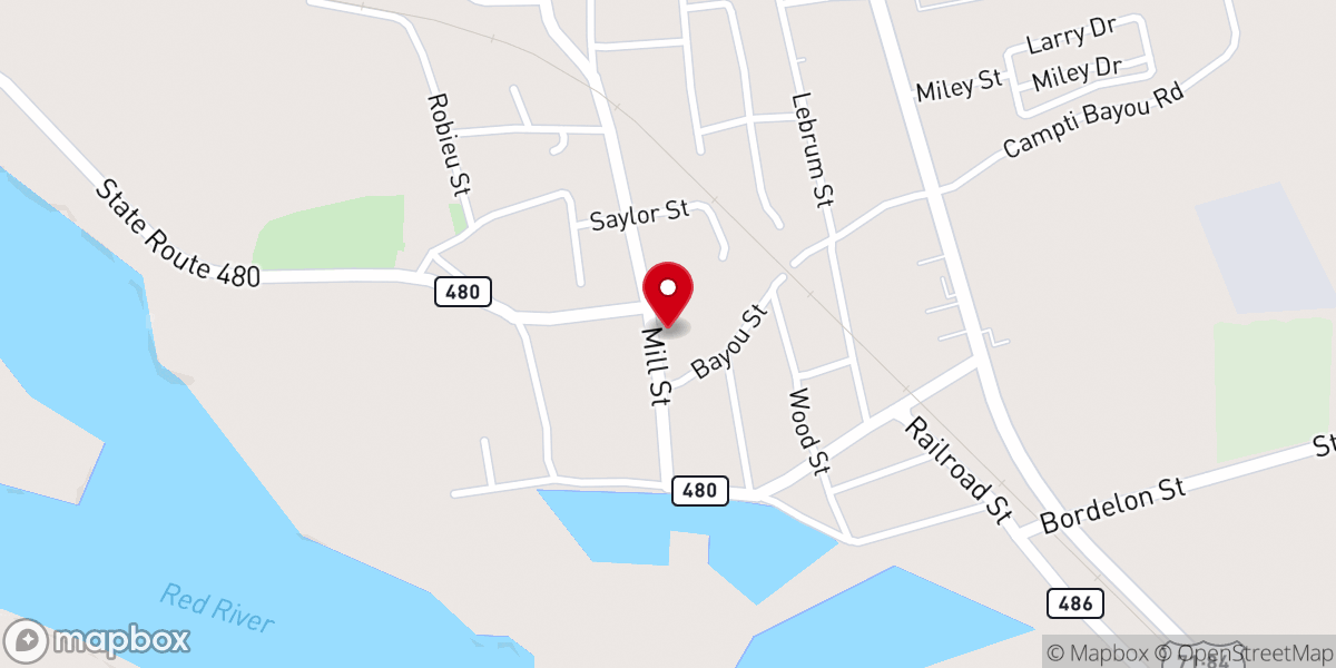 Map showing location of Mighty River Worship Center
