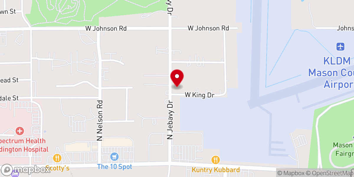Map showing location of Calvary Baptist Church