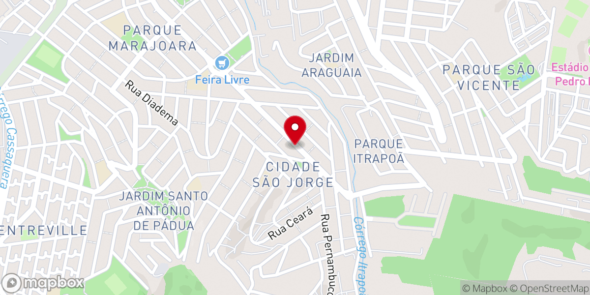 Map showing location of PRIMEIRA IGREJA BATISTA EM CIDADE SÃO JORGE