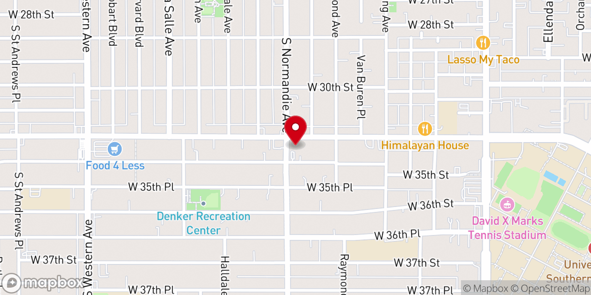 Map showing location of Abundant Life Christian Church