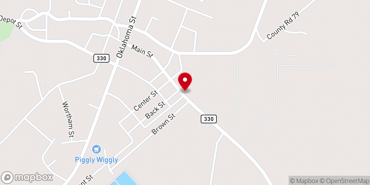 Map showing location of Coffeeville Courier